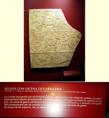 Relieve con escena de caballera