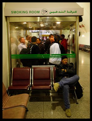 Entering the gaschamber at Kuwait airport