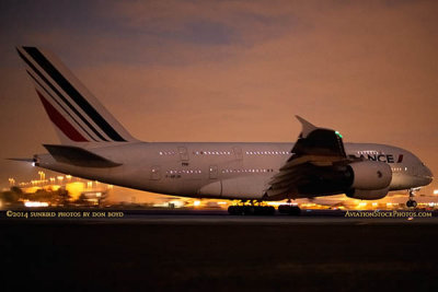 2014 - Air France Airbus A380-861 F-HPJH inaugural flight from Paris to Miami airline aviation stock photo #7665