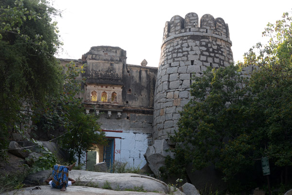 Towered gate in the wall defenses of Anegondi