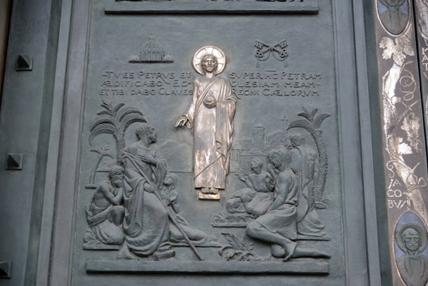 Detail of the central door to the Basilica of St. Paul Outside the Walls