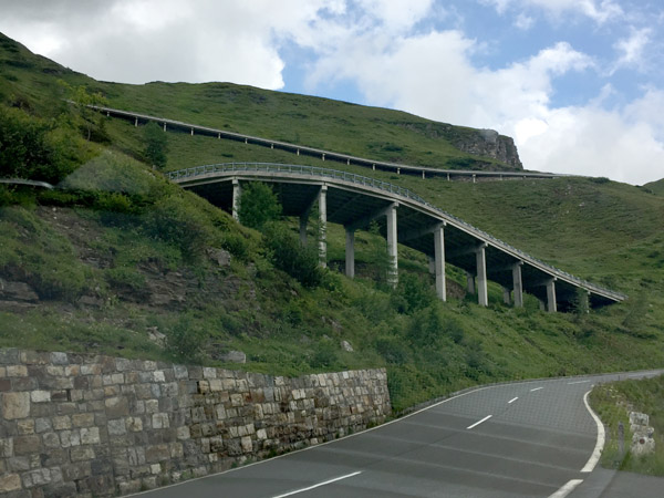 Sections of the Großglockner Hochalpenstraße are elevated