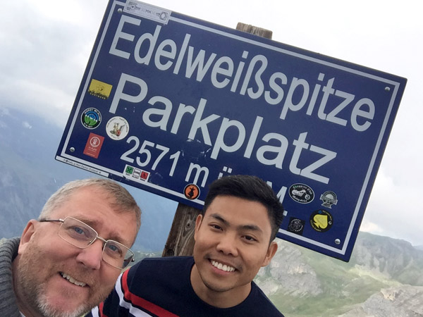 Me and Max at the Edelweißspitze viewpoint