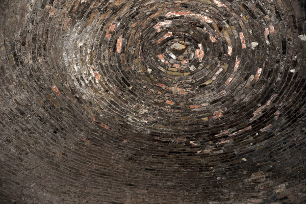 The surviving brick dome of the Parthian cistern, Anau