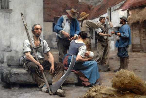 La payde des moissonneurs by Léon L'hermitte, 1882
