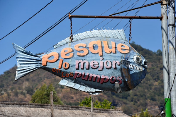 Pesque lo mejor en los pumpos advertising internet, Panajachel