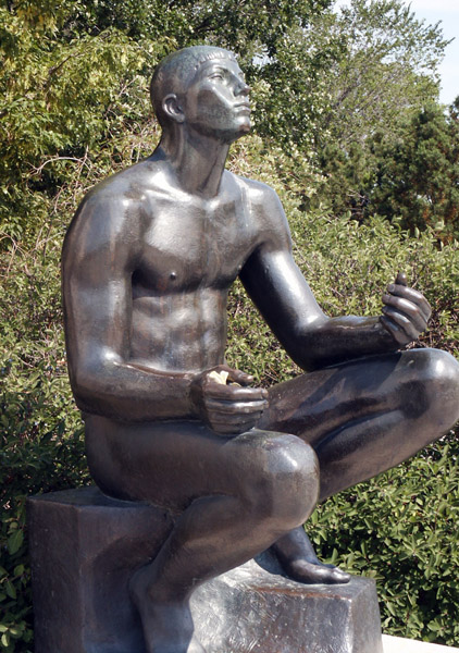 Sculpture near Government House and the Royal Alberta Museum