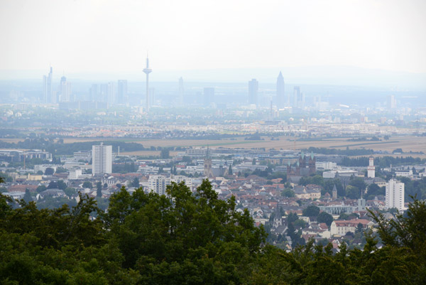 View of Frankfurt from the hills around Saalburg