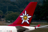 2015 - Edelweiss Air Airbus A330-343 HB-JHQ rare landing roll out on runway 1-R at TPA aviation stock photo #9349C