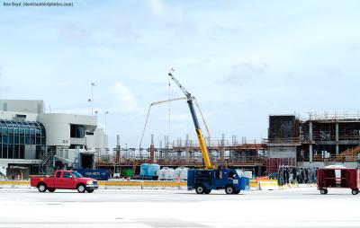 2002 - American Airlines new terminal construction at Miami International Airport stock photo